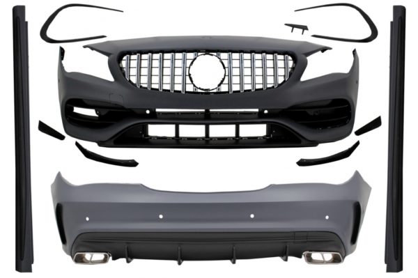 Komplett karosserisett egnet for Mercedes CLA W117 C117 (2013-2018) Facelift CLA45 Design Front Grille Chrome