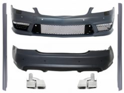 Komplett karosserisett egnet for Mercedes S-klasse W221 (2005-2013) LWB med eksospottespisser S63 S65 Design