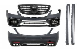 Stylingsett - Mercedes S-Klasse W222 Facelift (2013-06.2017) S63 Design med grill Piano Sort