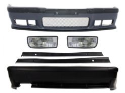 Komplett karosserisett egnet for BMW 3-serie E36 1992-1998 M3 Design med tåkelys Sideskjørt i krom