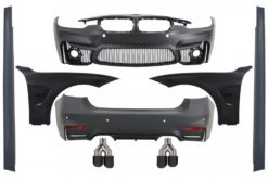 Komplett karosserisett egnet for BMW 3-serie F30 (2011-2019) EVO II M3 CS Design med forskjermer svart