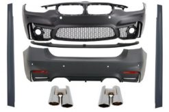 Komplett karosserisett egnet for BMW 3-serie F30 (2011-2019) med forkrommet eksospotte EVO II M3-design
