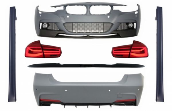 Stylingsett - BMW 3-serie F30 (2011-2019) med Bagasjeromsspoiler og LED-baklykter Dynamisk sekvensielt svinglys M-ytelsesdesign