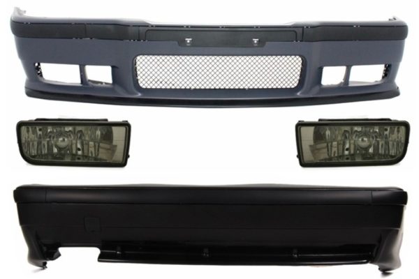 Komplett karosserisett egnet for BMW 3er E36 (1992-1998) M3 Design med røyktåkelys