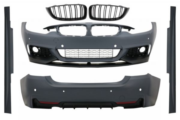 Komplett kroppssett egnet for BMW 4-serie F32 F33 (2013-up) M-Performance Design med sentrale gitter Piano Black |