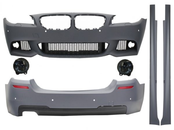 Komplett kroppssett egnet for BMW F10 5-serien (2011-2014) M-Technik Design med tåkelys projektorer røyk |