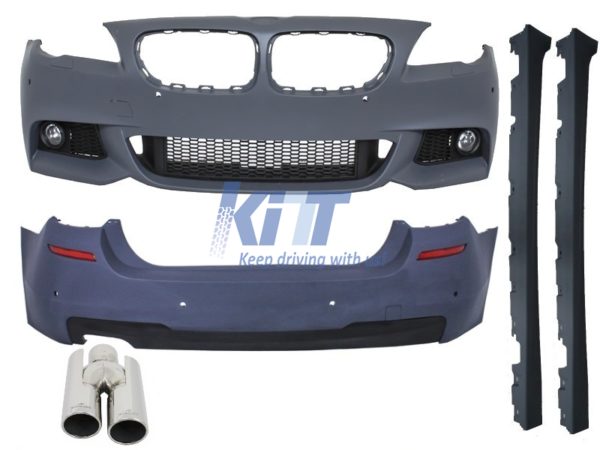 Komplett karosserisett egnet for BMW F11 5-serie Touring (stasjonsvogn, stasjonsvogn, stasjonsvogn, Avant) (2011-up) M-Technik-design med eksospottespisser ACS-Look |