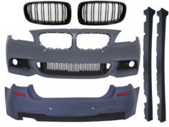 Komplett kroppssett egnet for BMW F11 (2010-2014) Central Grilles Kidney Double Stripe M Design Piano Black