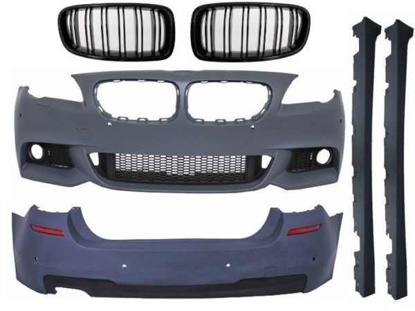 Komplett kroppssett egnet for BMW F11 (2010-2014) Central Grilles Kidney Double Stripe M Design Piano Black |