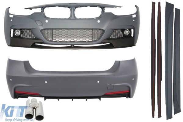 Komplett karosserisett egnet for BMW F30 (2011-up) M-Performance-design med eksospottespisser VENSTRE |