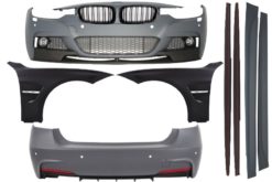 Komplett karosserisett egnet for BMW F30 (2011+) M-Performance Design med frontskjermer og sentrale gitter Piano Black