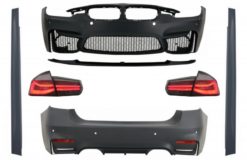 Komplett karosserisett egnet for BMW F30 (2011-2019) med LED-baklys Dynamisk sekvensielt blinklys EVO II M3 CS-stil uten tåkelys
