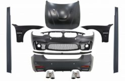 Stylingsett - BMW F30 (2011-2019) EVO II M3 CS Design med frontskjerm og Panser panser og eksos stusser krom