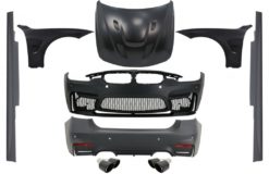 Komplett karosserisett egnet for BMW F30 (2011-2019) EVO II M3 CS Design med frontskjermer og panserpanser og lyddemperspisser Carbon