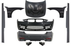 Komplett karosserisett egnet for BMW F30 (2011-2019) EVO II M3 CS Design med frontskjermer krom og panserpanser og lyddemperspisser Carbon