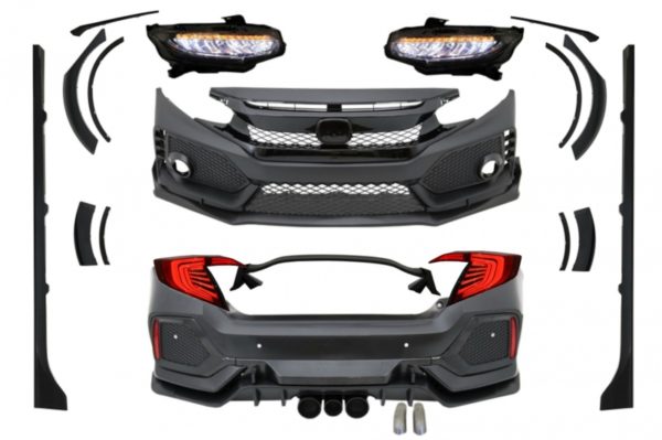 Komplett karosserisett egnet for HONDA Civic MK10 (FC/FK) 2016+ Sedan Type R Design