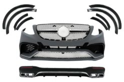 Komplett karosserisett egnet for Mercedes GLE W166 SUV (2015-2018) Svart krom