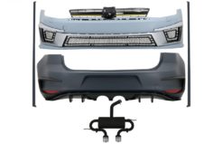 Komplett karosserisett egnet for VW Golf 7 VII 5G1 (2012-2017) R400 Design med komplett eksosanlegg Catback lyddemper