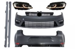Komplett karosserisett egnet for VW Golf 7 VII (2012-2017) Med LED-frontlykter Sekvensielle dynamiske svinglys R-line Look
