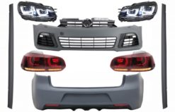 Komplett karosserisett egnet for VW Golf VI 6 MK6 (2008-2013) R20 Design med frontlykter LED RHD og baklys Dynamic Turning Light