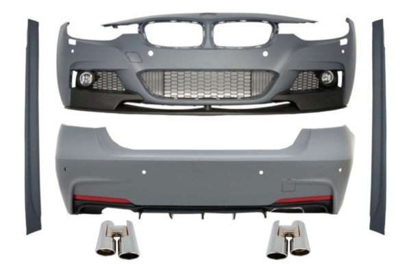 Komplett karosserisett med doble doble eksospotter Krom egnet for BMW 3-serie F30 (2011-2019) M-Performance Design |