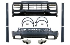 Komplett karosserisett med eksospotter Quad Chrome egnet for Porsche Cayenne (9Y0) (2018-Up) Konvertering til Turbo & Aero Look