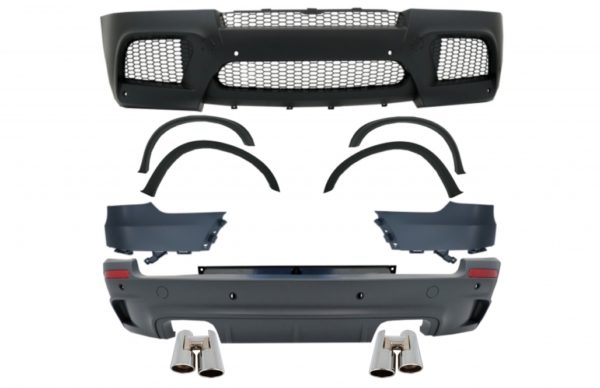 Komplett karosserisett med eksospottespisser Krom egnet for BMW X5 E70 (2007-2013) X5M M Design |