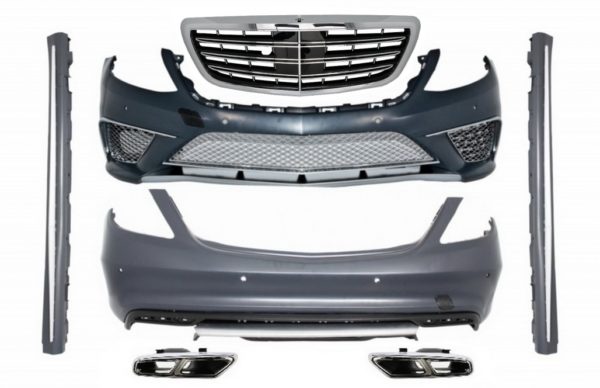 Komplett karosserisett med eksosspisser egnet for Mercedes W222 S-klasse (2013-06.2017) S65 Design LWB