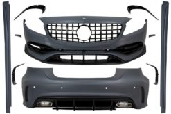 Komplett karosserisett med gitter egnet for Mercedes A-klasse W176 (2012-2018) Facelift A45 Design