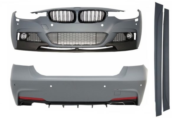 Komplett kroppssett med nyregitter egnet for BMW 3-serie F30 (2011-2019) M-Performance-design med dobbelversjon luftspreder