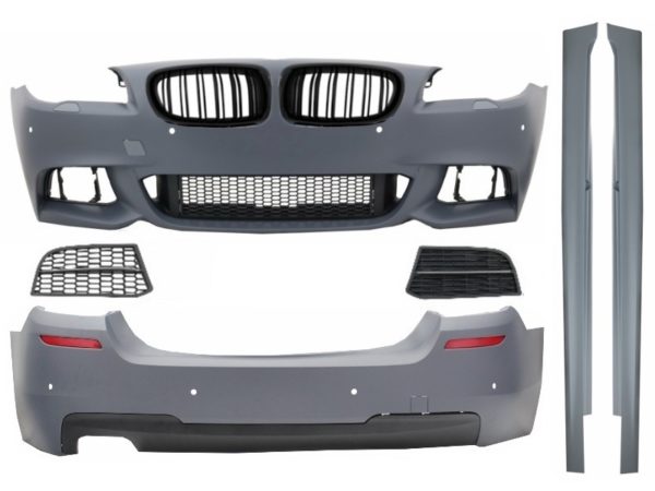 Komplett kroppssett med nyregitter egnet for BMW 5-serie F10 (2010-2017) M-Technik 550i Design Brilliant Black Edition |