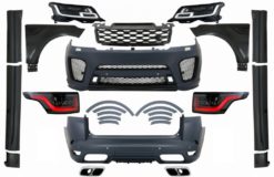 Komplett kroppssett med LED-frontlykter og baklys egnet for Range Rover Sport L494 (2013-2017) Konvertering til 2019 SVR-design