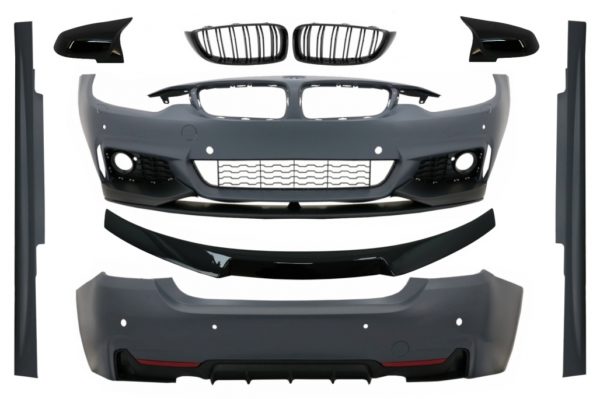 Komplett karosserisett med bagasjeromsspoiler og speildeksler som passer for BMW 4-serie F32 Coupe (2013-03.2019) M Design |