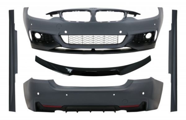 Komplett kroppssett med bagasjeromsspoiler Piano Black egnet for BMW 4-serie F32 Coupe (2013-up) M-Performance Design