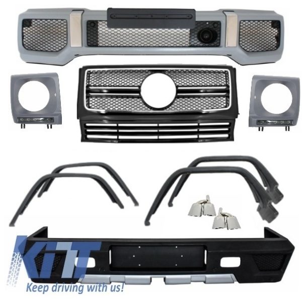 Komplett ombygging ettermontert karosserisett med eksosspisser egnet for Mercedes G-Klasse W463 (1989-2018) G63 G65 Design |