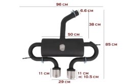 Alternative view of Komplett eksosanlegg egnet for VW Golf 5 R32 (2003-2007) og Golf 6 R20 (2008-2013) Catback lyddemper R20 R32