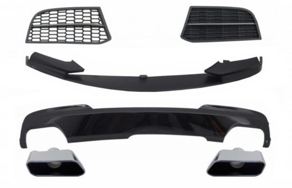 Konverteringssett Spoiler og luftdiffuser egnet for BMW 5-serie F10 F11 Sedan Touring (2010-2017) M-Technik til M-Performance Sport M550 Design