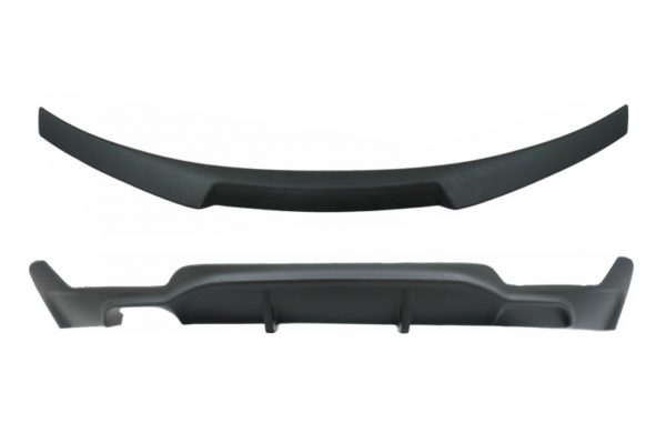 Konverteringspakke til M Design luftdiffuser med bagasjeromsspoiler egnet for BMW 4-serie Coupe F32 (2013-up) matt svart |