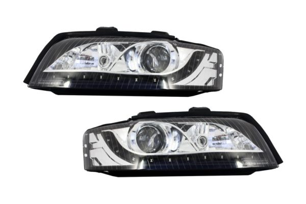 DAYLIGHT Frontlykter egnet for Audi A4 B6 8E (10.2000-10.2004) LED DRL Sort |