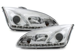 DAYLIGHT Frontlykter - Ford Focus (09.2004-01.2008) DRL Chrome