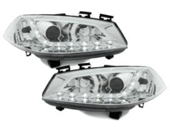 DAYLIGHT Frontlykter egnet for Renault Megane (11.2002-12.2005) DRL Chrome
