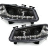 DAYLIGHT Frontlykter egnet for Renault Megane II (11.2002-10.2005) DRL Svart |