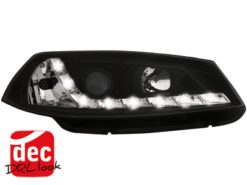 DAYLIGHT Frontlykter egnet for Renault Megane II (11.2002-10.2005) DRL Svart