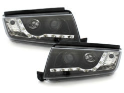 DAYLIGHT Frontlykter egnet for Skoda Fabia (12.1999-2008) DRL Optic Black