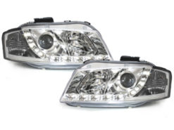 DAYLINE Frontlykter egnet for Audi A3 8P (05.2003-03.2008) DRL Chrome