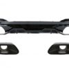 Diffusor med eksos stusser og spoiler egnet for BMW 5-serie G30 Limousine (2017-up) 540 M Performance Look Black | Diffusor med eksos stusser og spoiler egnet for BMW 5-serie G30 Limousine (2017-up) 540 M Performance Look Black |