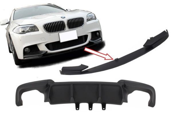 Dobbel luftspreder med frontstøtfanger Spoilerleppepakke egnet for BMW F10 F11 5-serien (2011-2017) M-Performance Design |