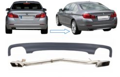 Dobbel utløpsluftspreder BMW 5-serie F10 (2011-2017) M 550i Design med eksosanlegg egnet for standard støtfanger