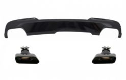 Dobbel utløpsluftspreder Brilliant Black Edition med eksospottespisser Sport M-Tech 550i V8 LCI Square egnet for BMW F10 F11 (2011-2017)