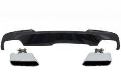 Dobbel utløpsluftspreder Brilliant Black Edition med eksospottespisser Sport M-Teck 550i V8 LCI Square egnet for BMW F10 F11 2011-2017